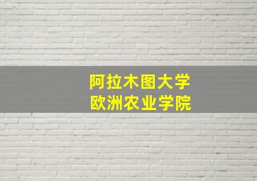 阿拉木图大学 欧洲农业学院